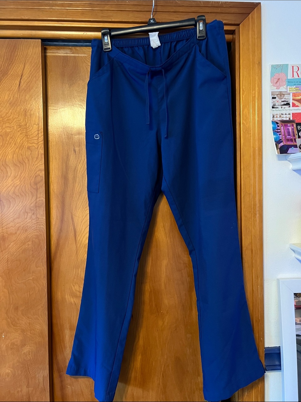 Drawstring Performance Scrub Pants in Deep Blue